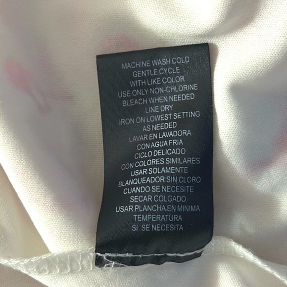 Women’s Be By Chetta B Flamingo Polyester White & Pink Maxi Dress Size 6 - Picture 12 of 12